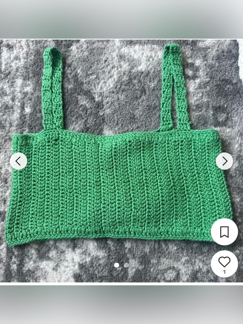 Princess Polly Green Crochet Crop Top